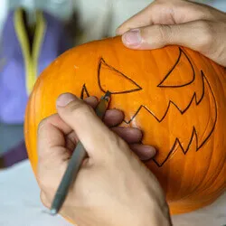 calabaza de halloween dibujo