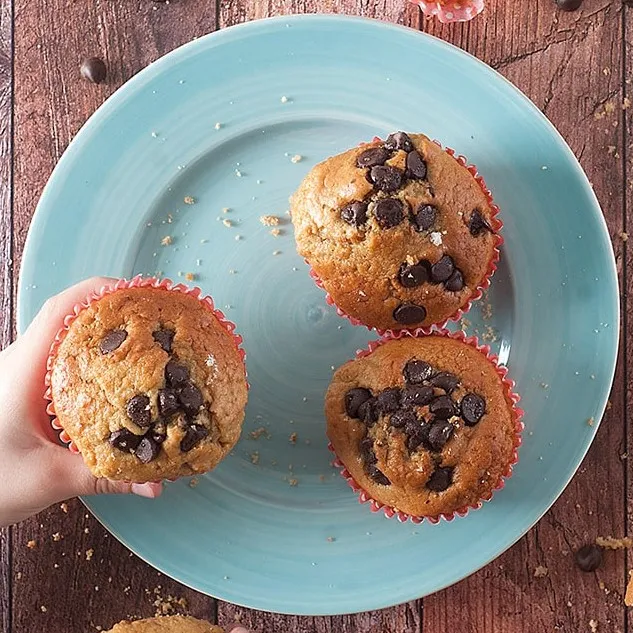 muffins de vainilla y mantequilla de mani para dia de san valentin