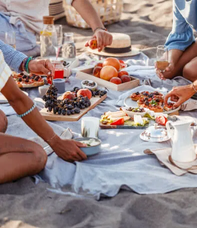 como hacer un picnic en la playa