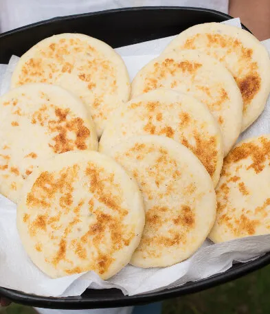 arepas con harina de maiz selecta