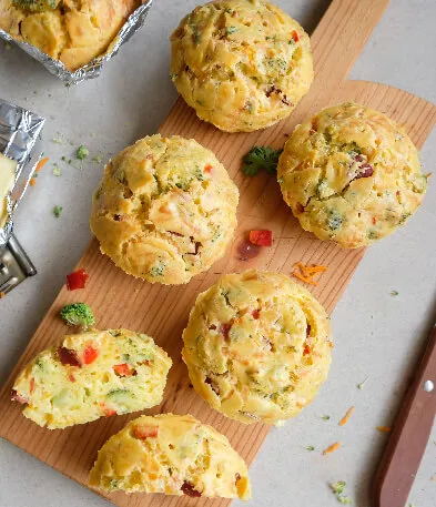 muffins salados. ideas de recetas para un desayuno diferente