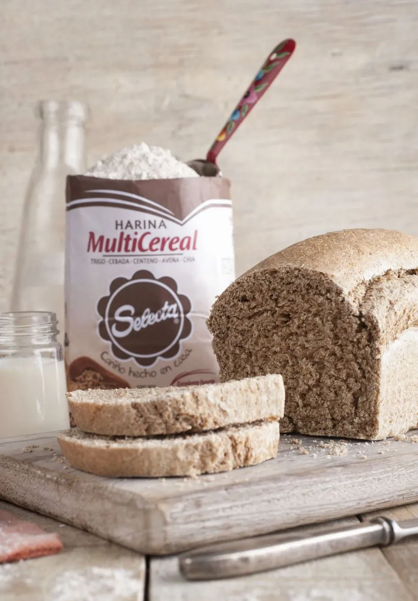 como hacer pan de molde integral multicereal