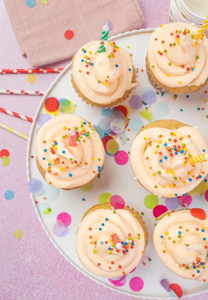 cupcake frosting de confeti