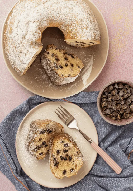 receta de queque de vainilla con chips de chocolate