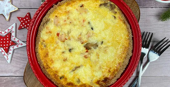 receta de quiche de pollo