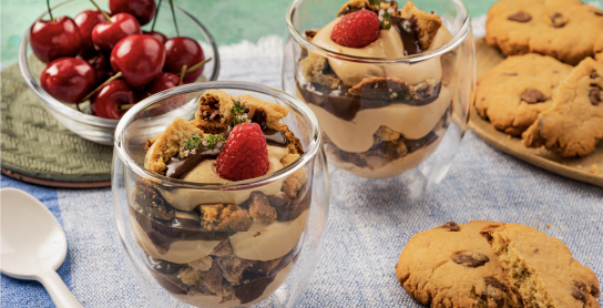 Trifle con mousse de manjar